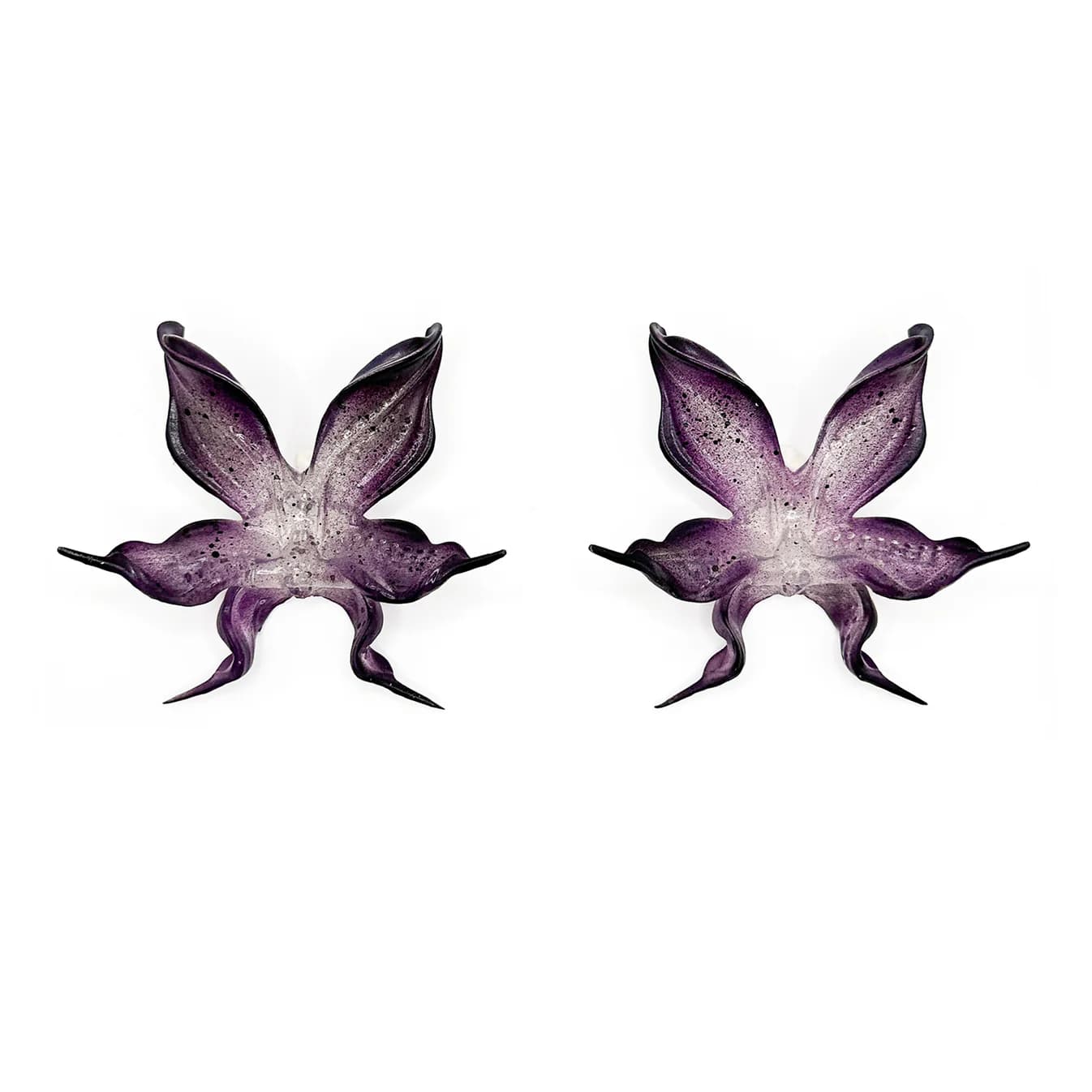 Dark Angel Orchid Earrings fine jewelry piece